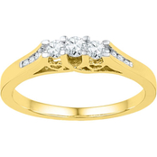14K Yellow Gold 1/4 CTW Diamond Fashion Ring