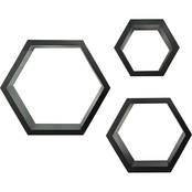Pinnacle Gallery Solutions Hex Wall Decor 3 pc. Set