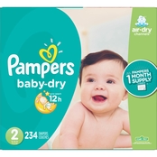 Pampers Baby Dry Diapers Size 2 (12-18 lb.)