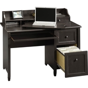 Sauder Edge Water Computer Desk with Hutch Top
