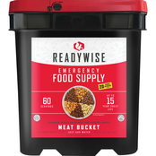 ReadyWise Emergency Food Grab and Go Freeze Dried Meat, 60 srv, with Bonus Rice