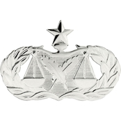 Air Force Senior Paralegal Badge, Mirror Finish, Regular Size