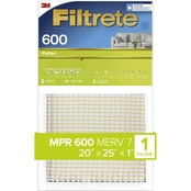 Filtrete Pollen Air Filter 600 MPR 20 x 25 x 1 in. 1 pk.