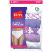 Hanes Cotton High Cut Panties 6 pk.