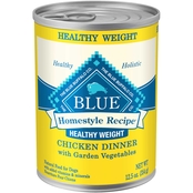 Blue Buffalo Homestyle Recipe Healthy Weight Chicken Canned Dog Food 12.5 oz.