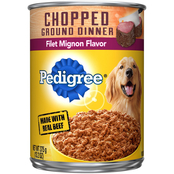 Pedigree Chopped Ground Dinner Filet Mignon Canned Dog Food, 13.2 oz.