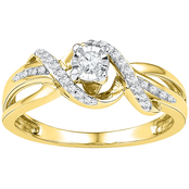 10K Yellow Gold 1/6 CTW Diamond Ring