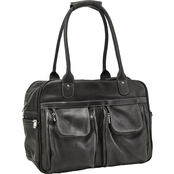 Piel Leather Multi Pocket Carry On Bag