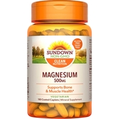 Sundown Naturals Magnesium 500 Mg Caplets 180 Pk. Value Size