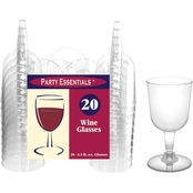 True Fabrications 5.5 oz. Plastic Wine Glasses 20 pk.