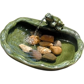 Smart Living Ceramic Frog Solar Fountain