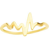 14K Yellow Gold Heartbeat Ring