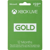 Xbox Live Gold 12 Months Gaming Card