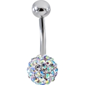 14G Pave Belly Ring