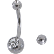 14G Barbell Belly Ring With Bonus