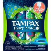 Tampax Pocket Pearl Compact Tampons 18 ct.