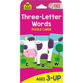 School Zone 3 Letter Words Flash Cards