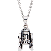 Star Wars Sterling Silver R2-D2 Pendant With 18 In. Chain