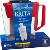 Brita Soho Small 6 Cup Water Filter Pitcher with 1 Standard Filter, BPA Free