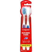 Colgate 360 Optic White Toothbrushes, Full Head, Soft, 2 pk.