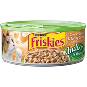 Friskies Indoor Chunky Chicken and Turkey with Garden Greens Cat Food 5.5 oz.