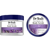 Dr Teal's Pure Epsom Salt Body Scrub, Exfoliate & Renew with Lavender 12 oz.