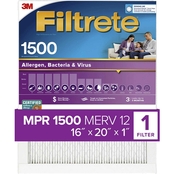 3M Filtrete Allergen Bacteria and Virus 1500 MPR 16 in. x 20 in. x 1 in. Air Filter