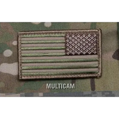 Brigade QM U.S. Flag Patch Reversed Multicam