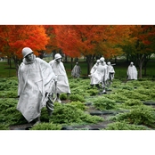 Capital Art Korean War Memorial In The Fall, From The Front Canvas