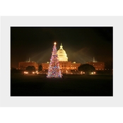 Capital Art US Capital West Side Front View with National Christmas Tree Matte