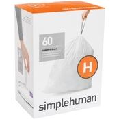 simplehuman Code H Custom Fit Liners 3 x 20 pk. (60 Liners)