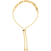 14K Yellow Gold Flat Mariner Chain Bolo Bracelet