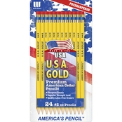 The Write Dudes Pencils USA Gold, 24 pk.