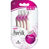 Pure Silk Contour 3 Disposable Razors 4 ct.