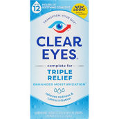 Clear Eyes Triple Action Redness Relief Soothes and Moisturizes Eye Drops 0.5 oz.