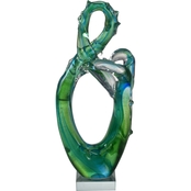 Dale Tiffany Green Art Glass Sculpture