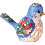 Jim Shore Heartwood Creek Blue/Florals Bird Figurine