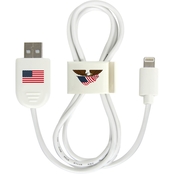 QuikVolt US Flag Lightning USB Cable with QuikClip