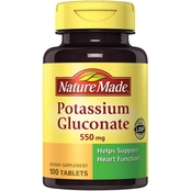 Nature Made Potassium Gluconate 550 mg Tablets 100 ct.