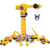 BigJigs Toys Big Crane 13 pc. Construction Set