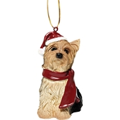 Design Toscano Yorkie Holiday Dog Ornament Sculpture