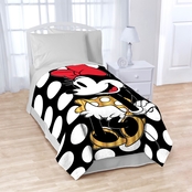 Jay Franco and Sons Disney Minnie Mouse Rock The Dots Twin Blanket