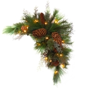 National Tree Company 30 In. Decorative Collection White Pine Corner Swag