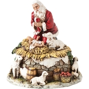 Joseph's Studio Kneeling Santa with Baby Jesus Music Box