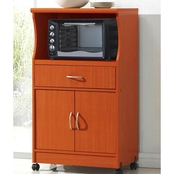 Hodedah Contemporary Microwave Cart
