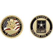 Challenge Coin Us Army Soldier for Life Retired Coin