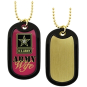 Challenge Coin Proud Army Wife Dog Tag