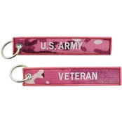 Challenge Coin Pink Army Veteran Keychain