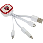 QuikVolt 3rd Chemical Brigade Tri Charge USB Cable with Lightning Adapter
