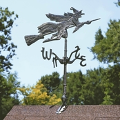 Design Toscano Windblown Wicked Witch Metal Weathervane: Roof Mount